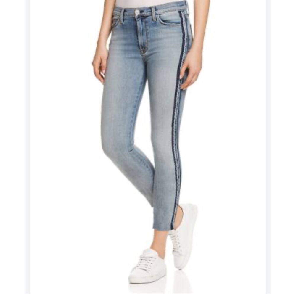 Hudson Women's Barbara High Rise Skinny Raw Hem Ankle Denim Jeans Sz 26 Blue NWT